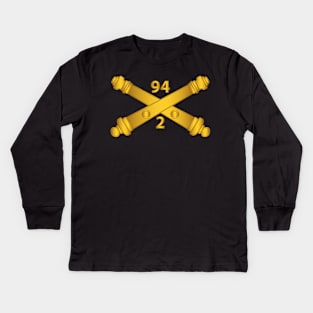 2nd Bn, 94th Field Artillery Regiment - Arty Br wo Txt Kids Long Sleeve T-Shirt